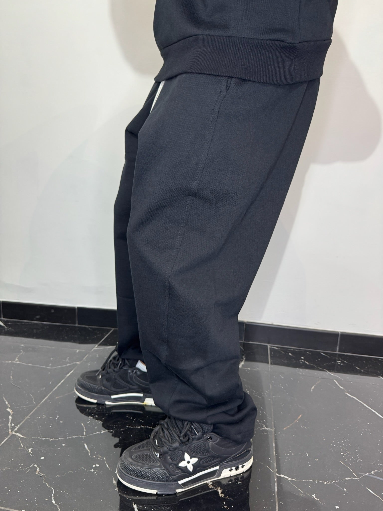 PANTALONE TUTA FONDO AMPIO (NERO)