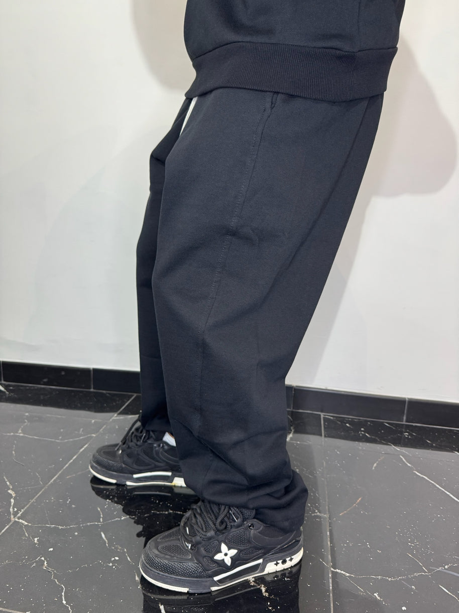 PANTALONE TUTA FONDO AMPIO (NERO)