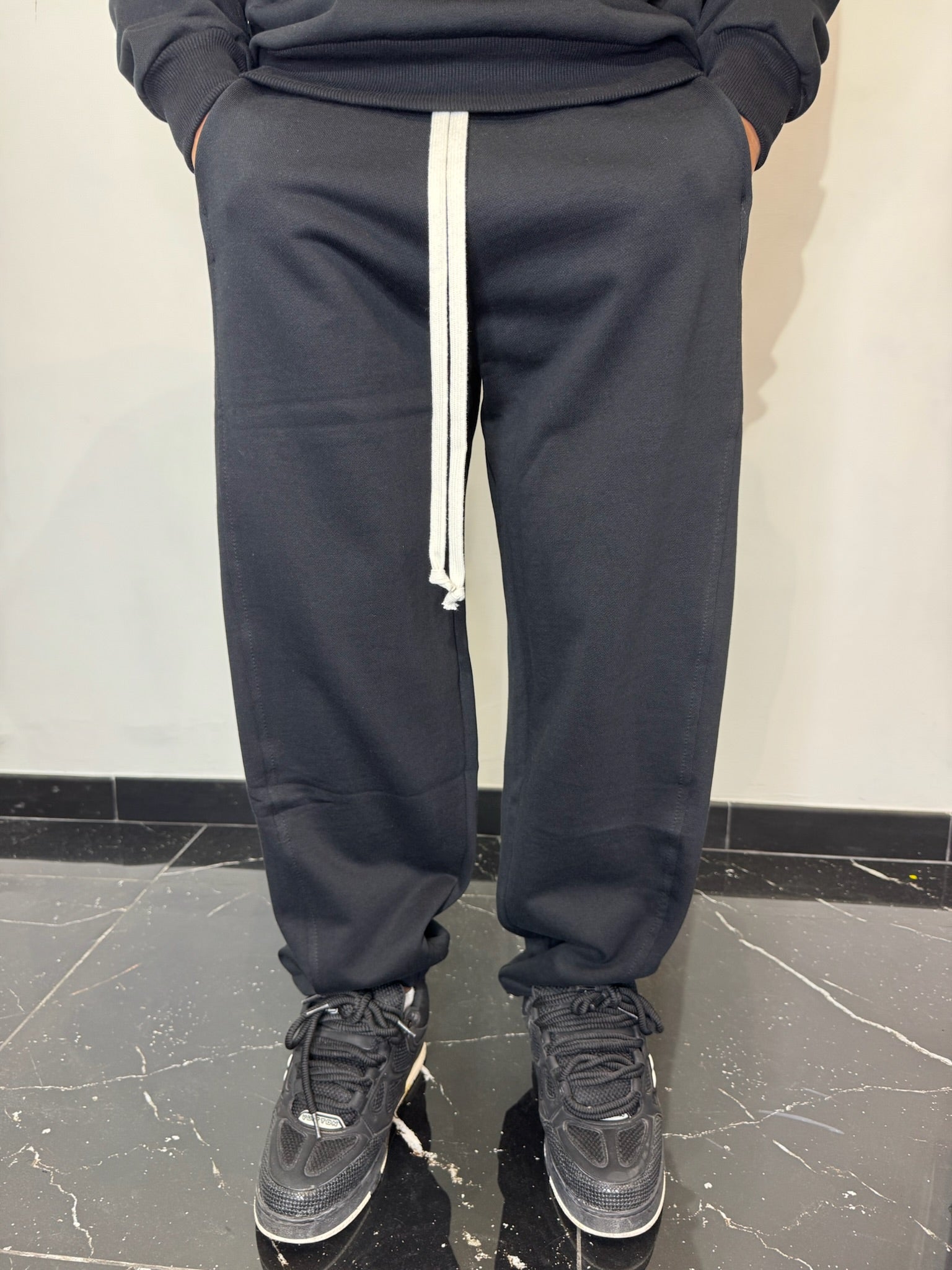 PANTALONE TUTA FONDO AMPIO (NERO)