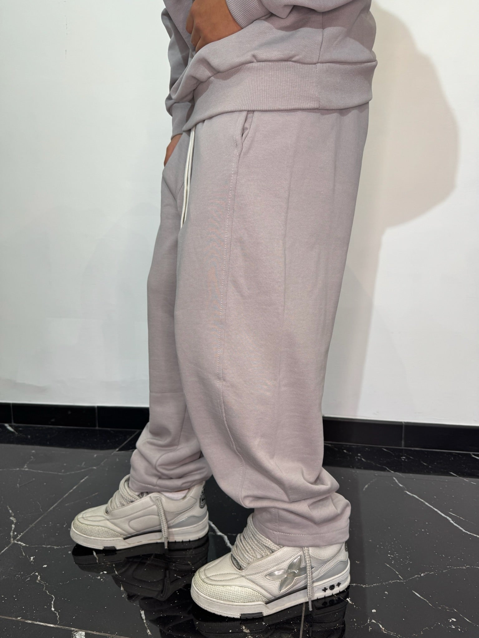 PANTALONE TUTA FONDO AMPIO (GRIGIO CHIARO)