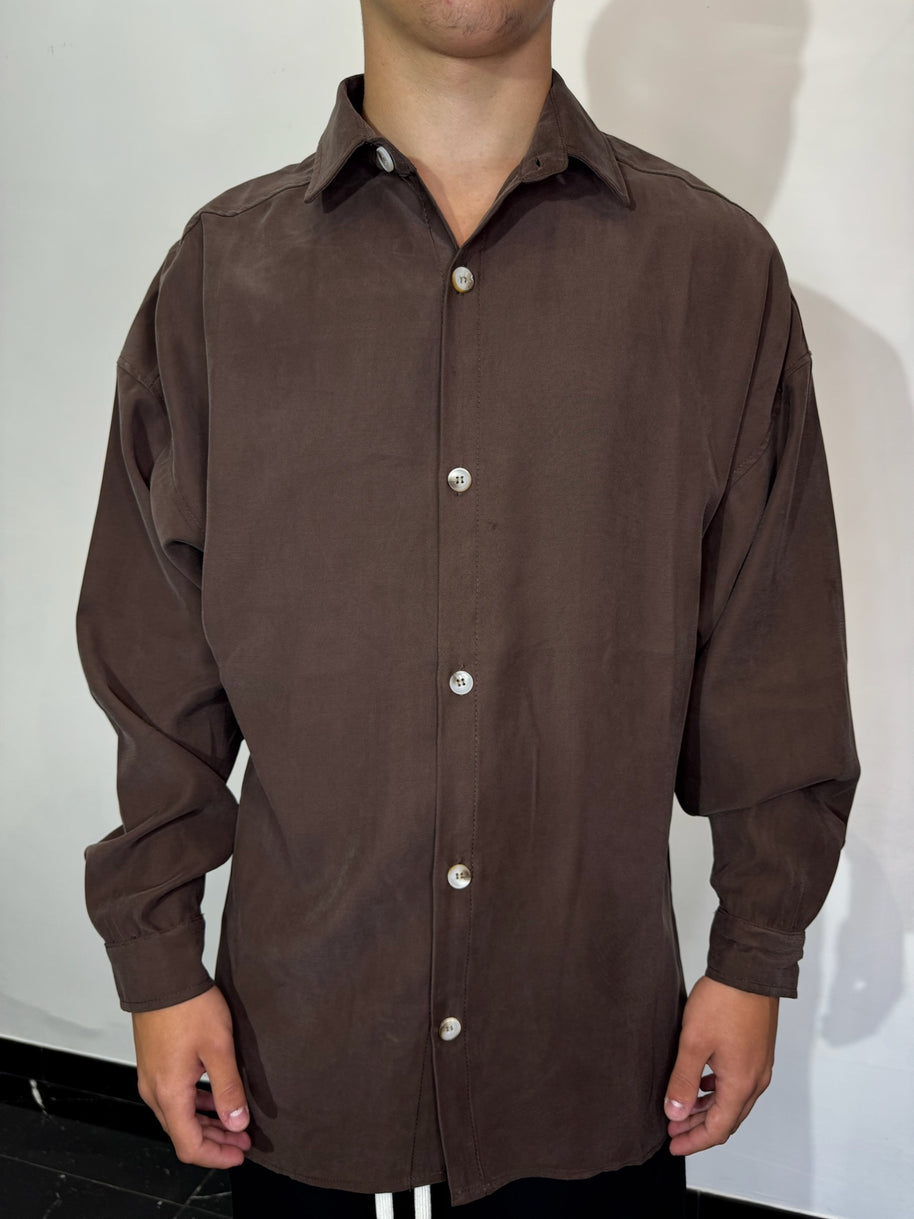 CAMICIA BASIC MARRONE