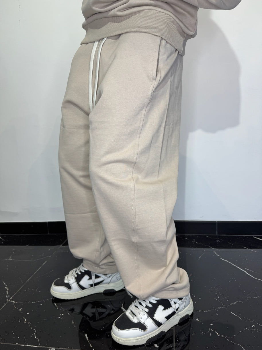 PANTALONE TUTA FONDO AMPIO (BEIGE)