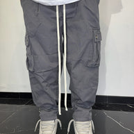 CARGO TASCHE LATERALI FONDO AMPIO (GRIGIO SCURO)