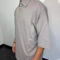 POLO CON BOTTONI FANGO