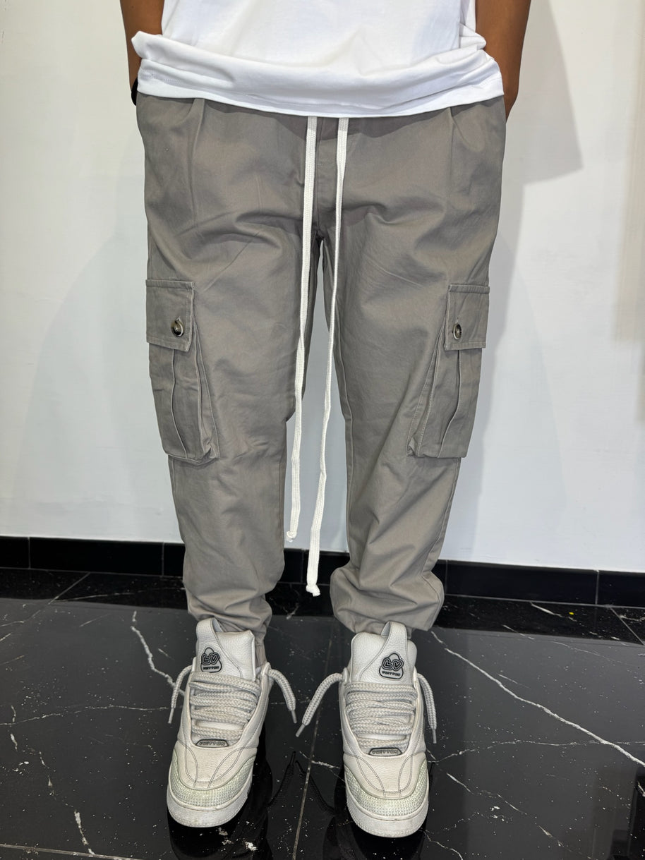 CARGO TASCHE LATERALI FONDO STRETTO (FANGO)