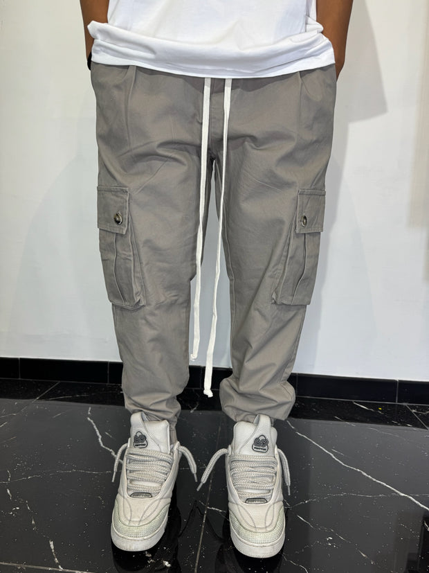 CARGO TASCHE LATERALI FONDO STRETTO (FANGO)