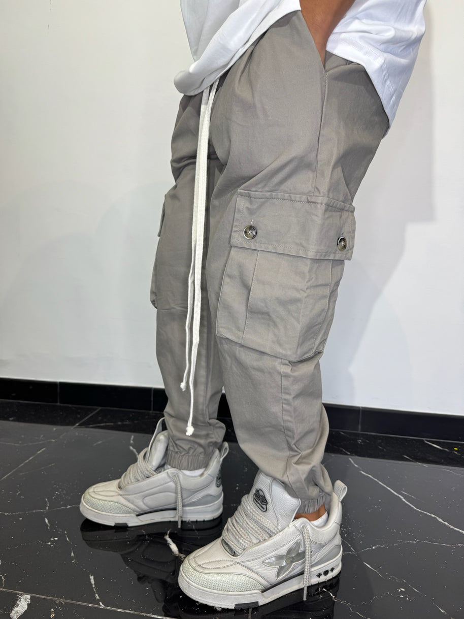 CARGO TASCHE LATERALI FONDO STRETTO (FANGO)