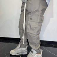 CARGO TASCHE LATERALI FONDO STRETTO (FANGO)