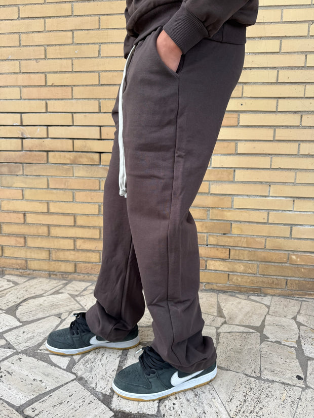 PANTALONE TUTA FONDO AMPIO (MARRONE)