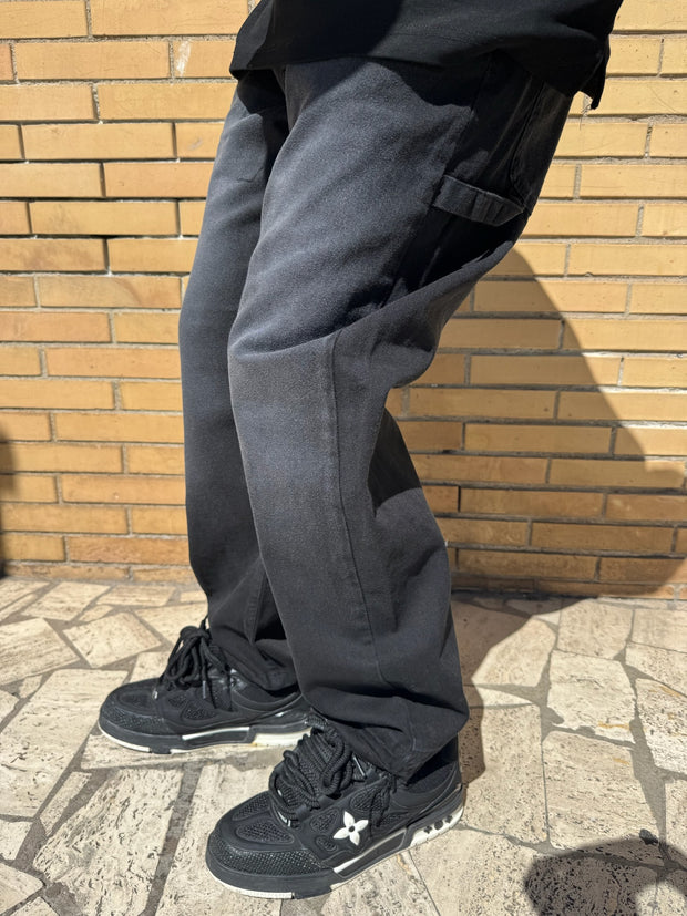 JEANS BAGGY NERO SLAVATO